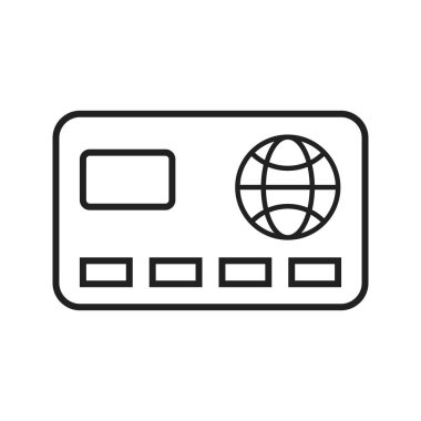 Kredi kartı Hattı Siyah Simge