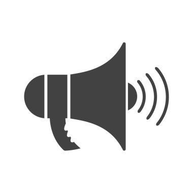 Duyuru Glyph Siyah Simge