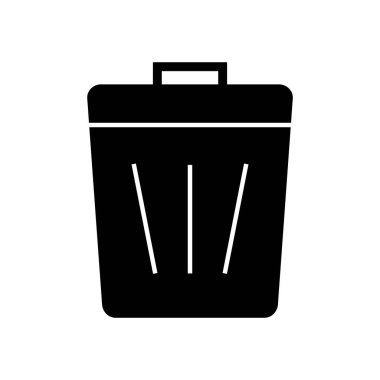 Çöp Glyph Siyah Simge