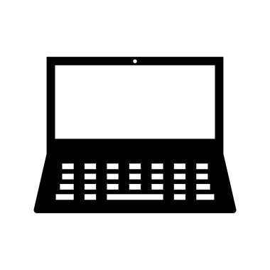 Laptop Glyph Siyah Simge