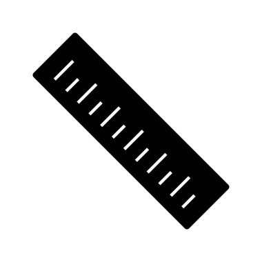 Cetvel Glyph Siyah Simge