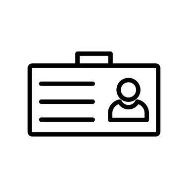 Kimlik kartı Satırı Siyah Simge