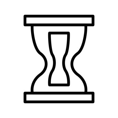 Kum Saati Hattı Siyah Simge