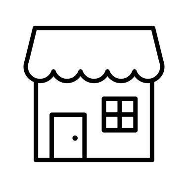 Shop Line Siyah Simge