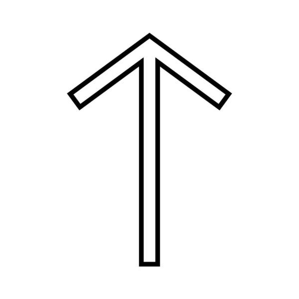 Zwart pictogram up line — Stockvector