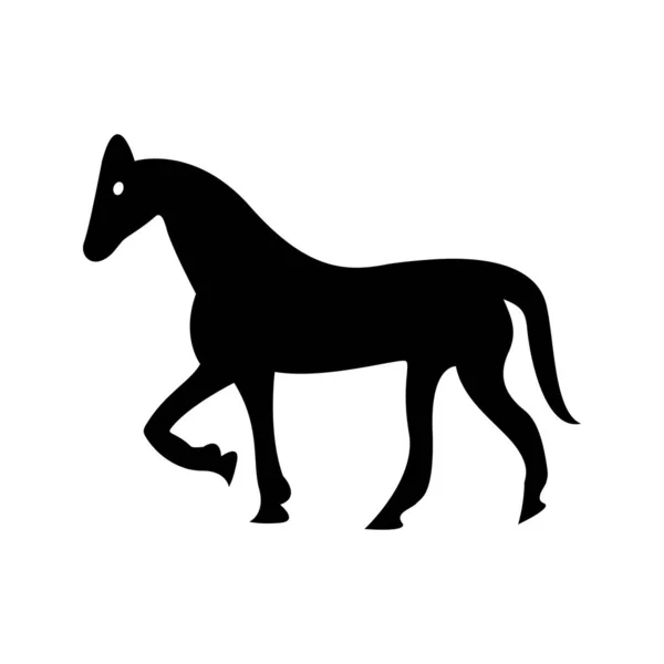 Черная икона "Лошадь Глифа" — стоковый вектор