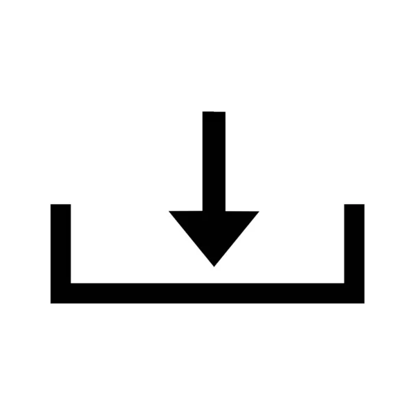 Down-Glyph-schwarzes Symbol — Stockvektor