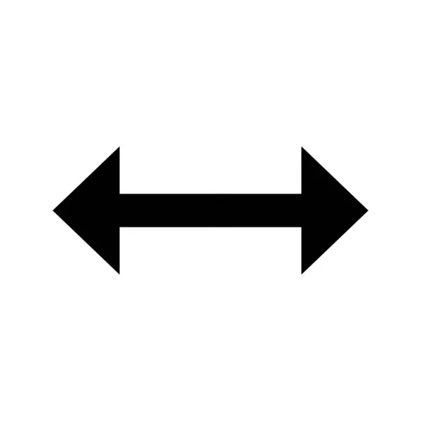 Glifo Izquierda-Derecha Icono Negro — Vector de stock