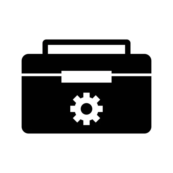 Caja de herramientas Glyph Black Icon — Vector de stock