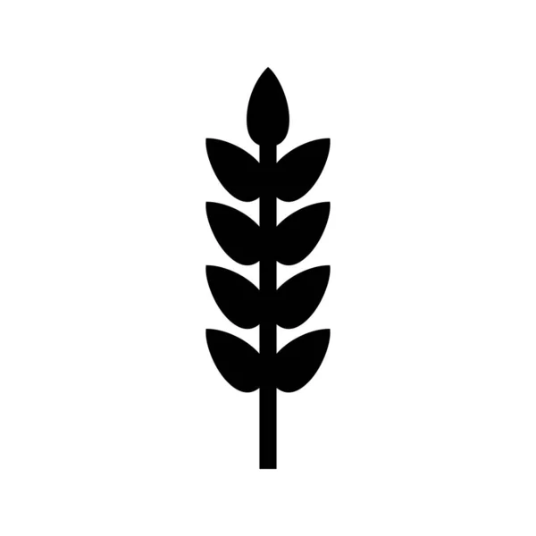 Wheat Glyph Black Icon — Stock Vector