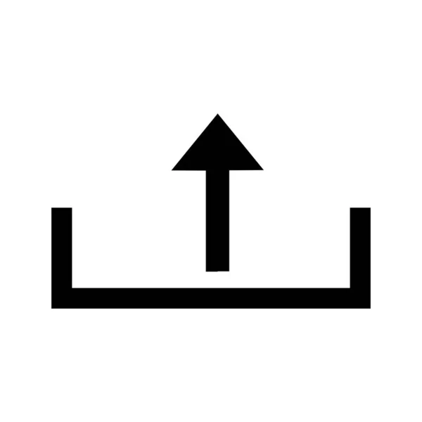 Nahrát černý symbol-piktogram — Stockový vektor