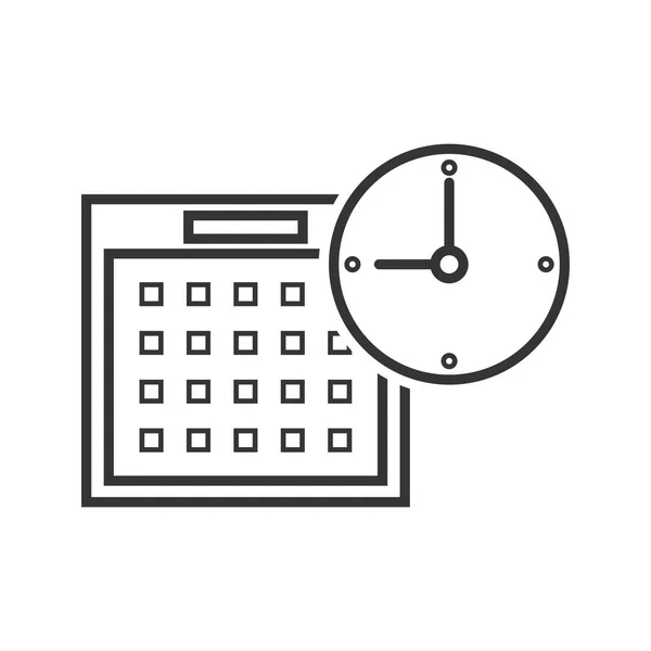 Time planning Line Black Icon — Stock Vector