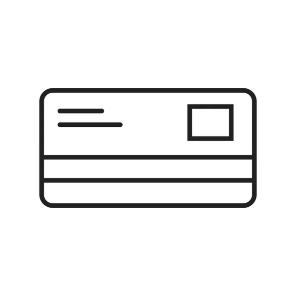 Tarjeta de crédito Line Black Icon — Vector de stock