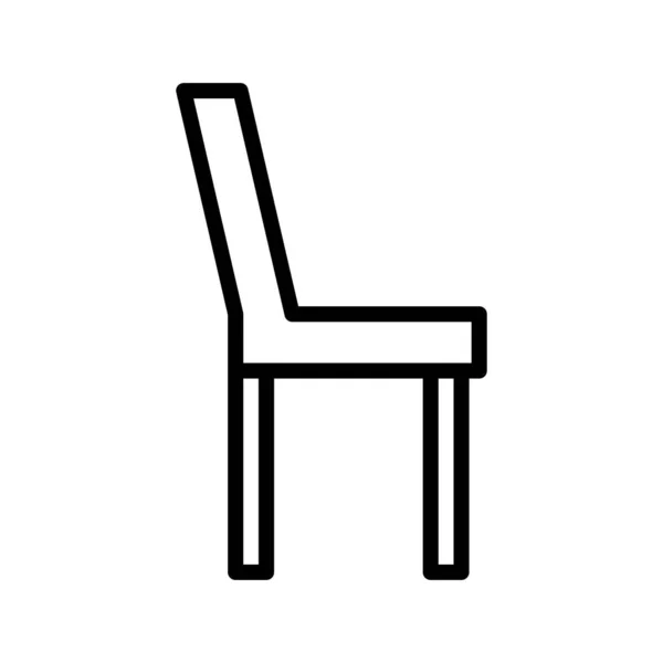 Sandalye Hattı Siyah Simge — Stok Vektör