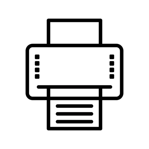 Printer Line Black Icon — Stock Vector