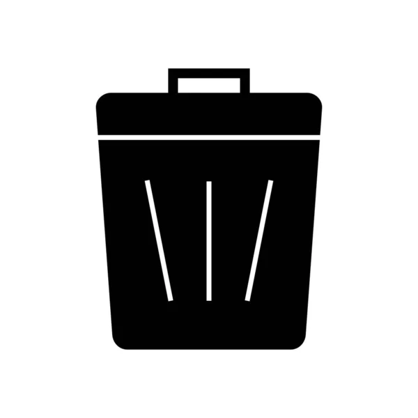 Trash Glyph schwarzes Symbol — Stockvektor