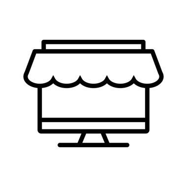 Online alışveriş Hattı Siyah Simge
