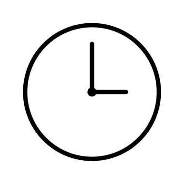 Saat çizgisi siyah simgesi