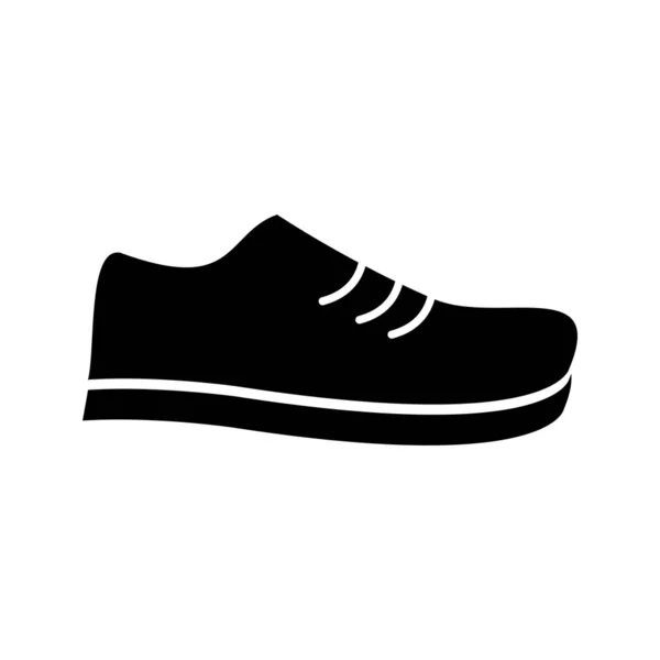 Glifo del zapato Icono Negro — Archivo Imágenes Vectoriales