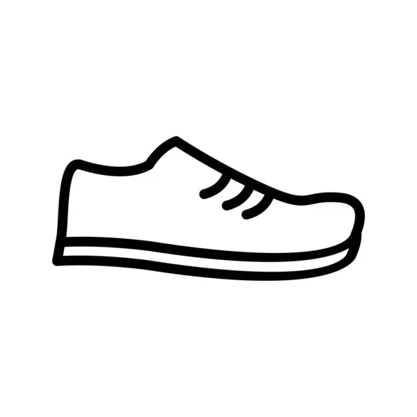 Shoe Line Black Icon — Stock Vector