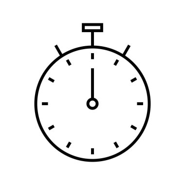 Zamanlayıcı Çizgisi Siyah Simge