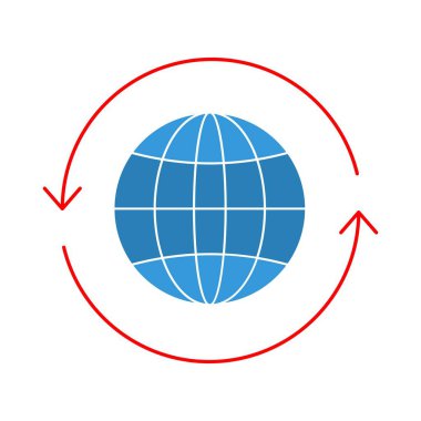 Küre Düz Çok Renk Simgesi