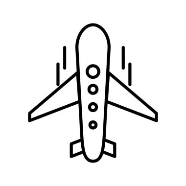 Düzlem Çizgisi Siyah Simge