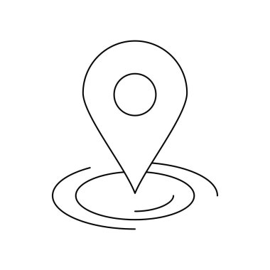 İşaret çizgisi siyah simgesi