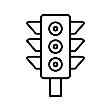 Trafik sinyali Hattı Siyah Simge