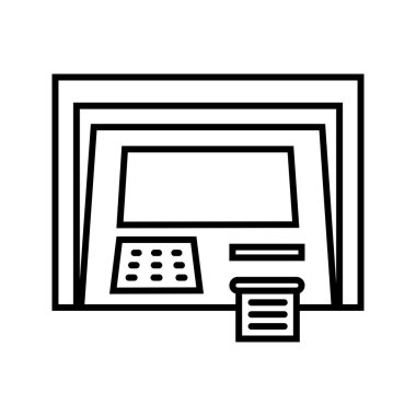 Atm makine Hattı Siyah Simge