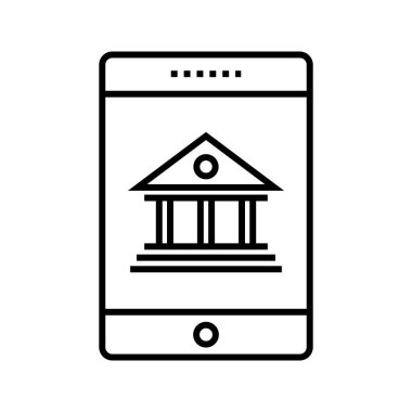 Mobil bankacılık Hattı Siyah Simge