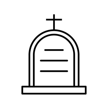 Cemetry Line Siyah Simge