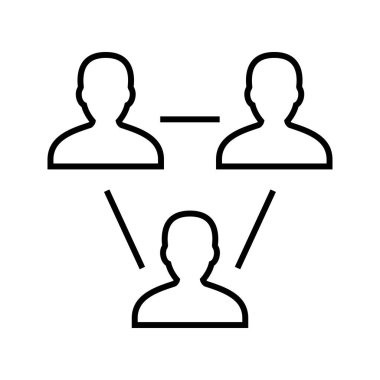 Kullanıcılar Çizgi Siyah Simge