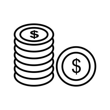 Coins Hattı Siyah Simge