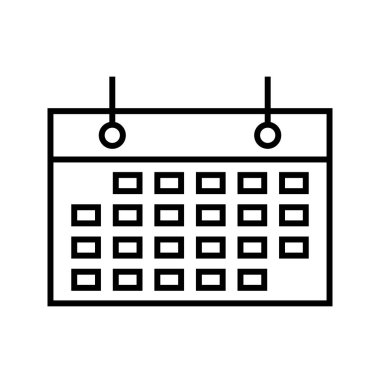 Zamanlanmış olay Satırı Siyah Simge
