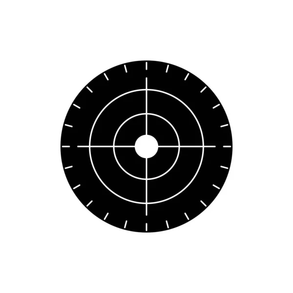 Icône noire Glyphe cible — Image vectorielle