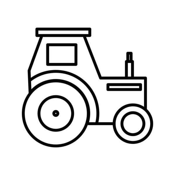 Tractor Line Black Icon