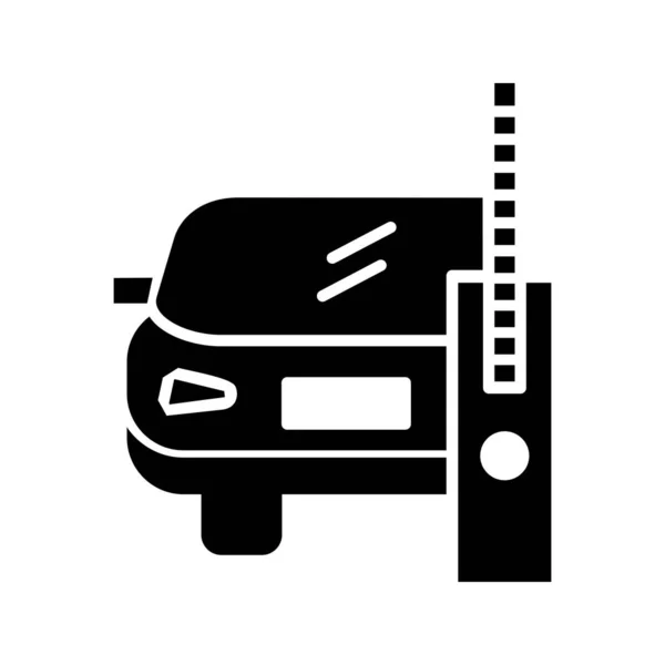 Icona nera del glifo dell'automobile — Vettoriale Stock