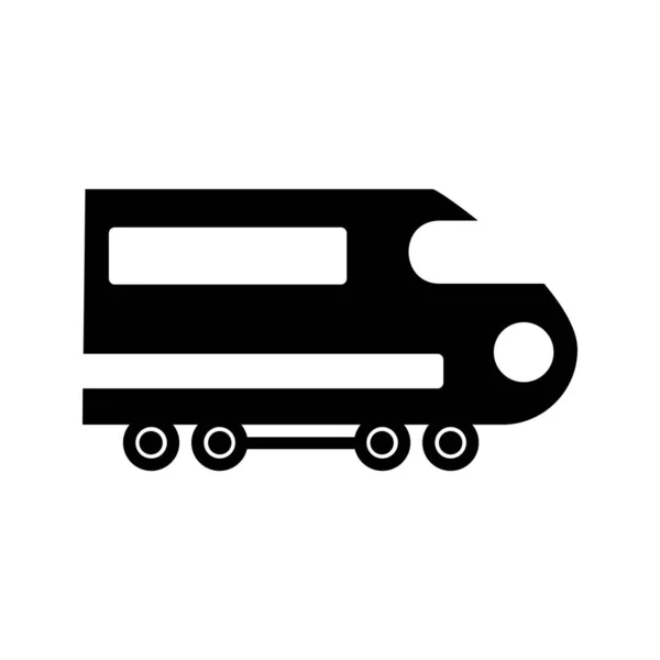 Train Glyph Black Icon — Stock Vector