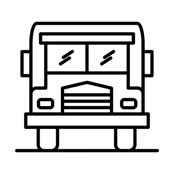 Bus Line Black Icon — Stock Vector