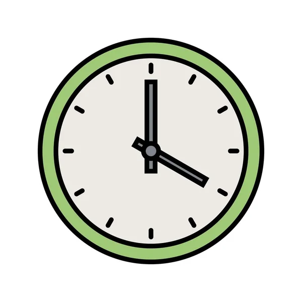 Icono lleno de línea de reloj — Vector de stock