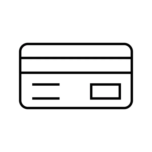 Tarjeta de crédito Line Black Icon — Vector de stock