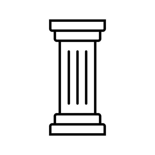 Column Line Black Icon — Stock Vector