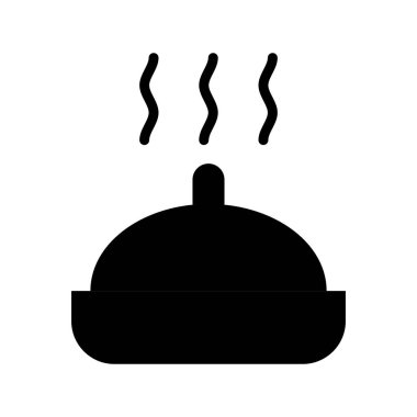 Güzel sıcak gıda glyph siyah simgesi
