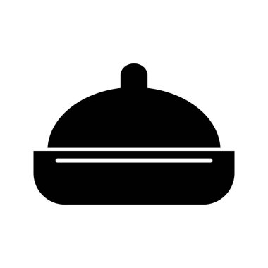 Güzel akşam yemeği glyph siyah simgesi