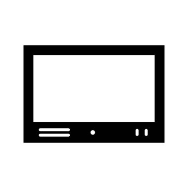 Güzel televizyon seti glyph siyah simgesi