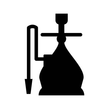 Güzel nargile Glyph siyah simgesi