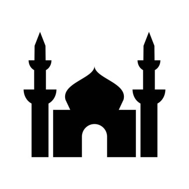 Güzel cami Glyph siyah simgesi