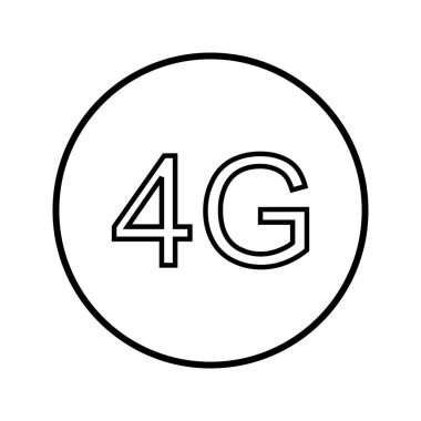 Güzel 4g Lte hattı siyah simge