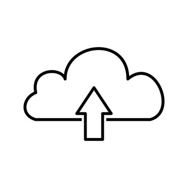 Ok yukarı çizgi siyah simgesi ile güzel bulut